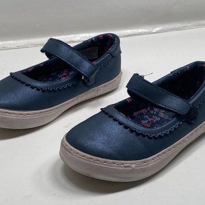 Nine West Ali Toddler Pink Girl's Shoes Sz 9 Strappy Ankle Sparkle Ballet Flats